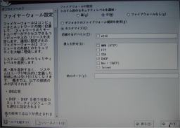 �t�@�C���[�E�H�[���̐ݒ�